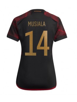 Deutschland Jamal Musiala #14 Auswärtstrikot für Frauen WM 2022 Kurzarm